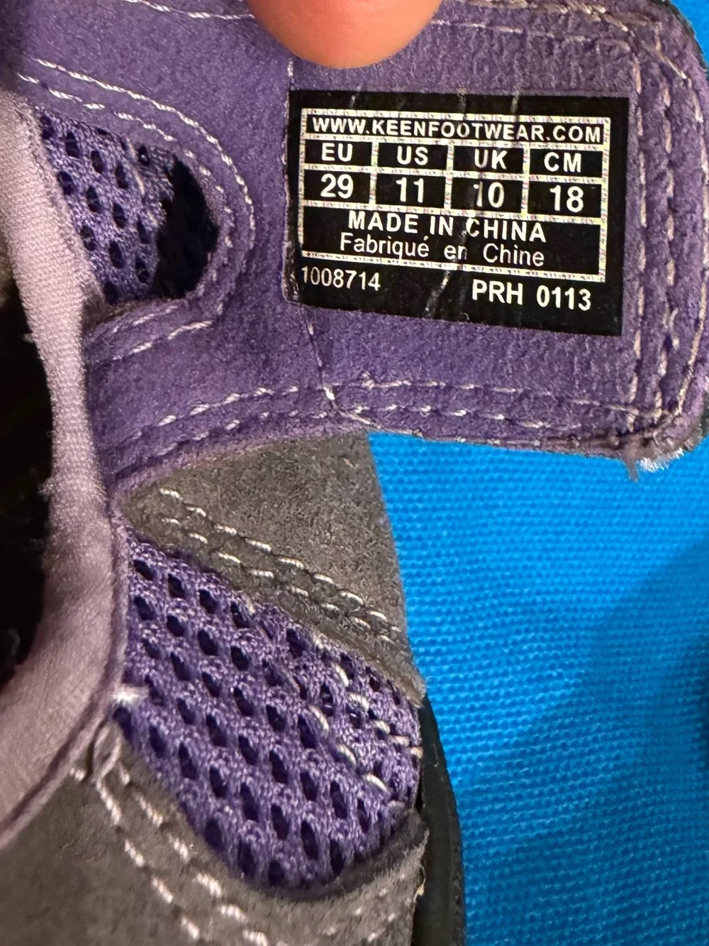 KEEN CNX sz 11 Purple Mesh/Gray Leather Hiking/Water Sandal